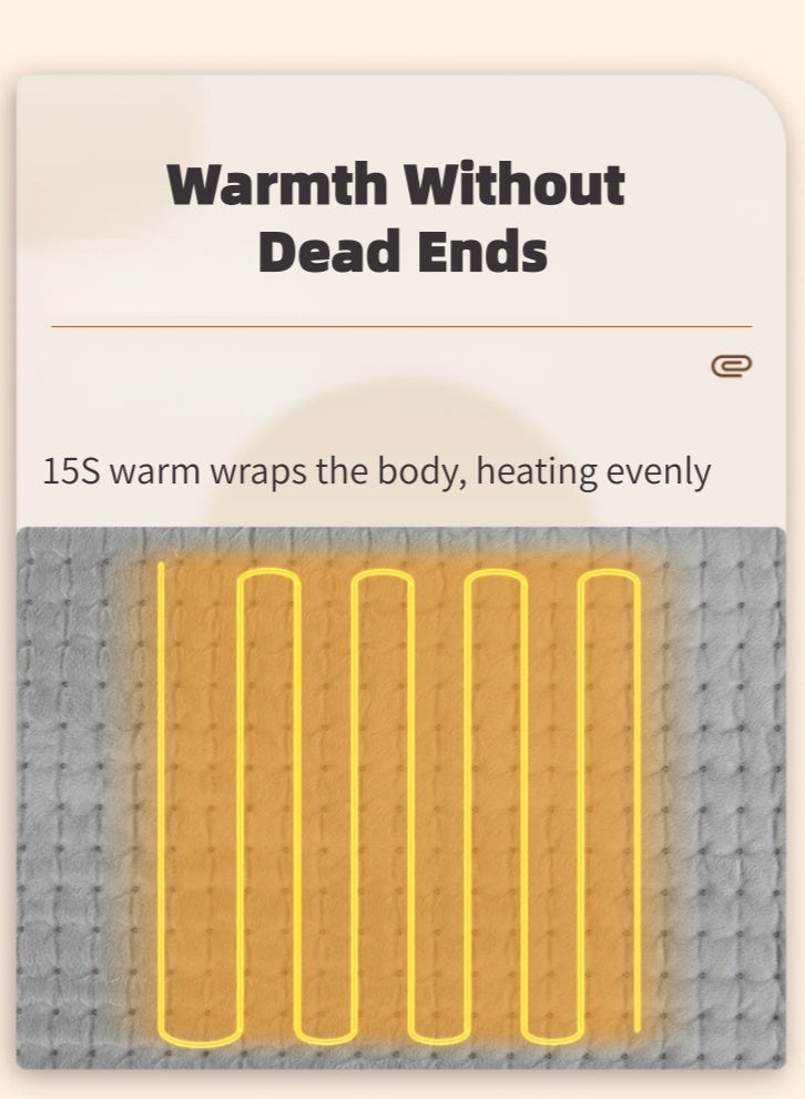 Lullaxx Heating Pad,Electric Heat Pad Designed To Relieve Back,Neck,And Leg Pain,Features Multiple Temperature Settings，Automatic Shut-off,Washable(12 * 24 Inches, Gray) - Image 4